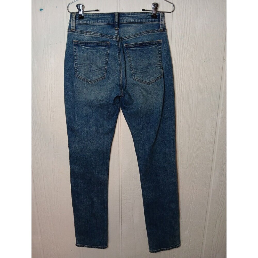Silver Jeans Avery Straight Womens 27x31 Blue Medium Wash Denim Stretch Blend - Picture 1 of 8